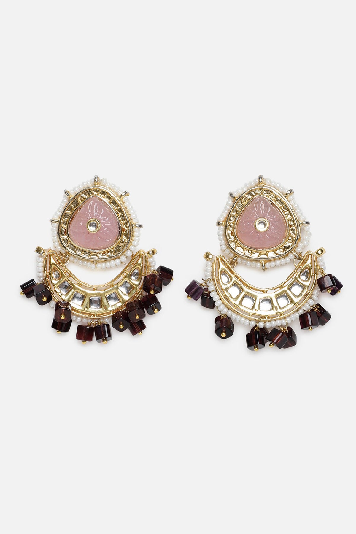 Half Crescent Shaped Necklace & Earring Set 