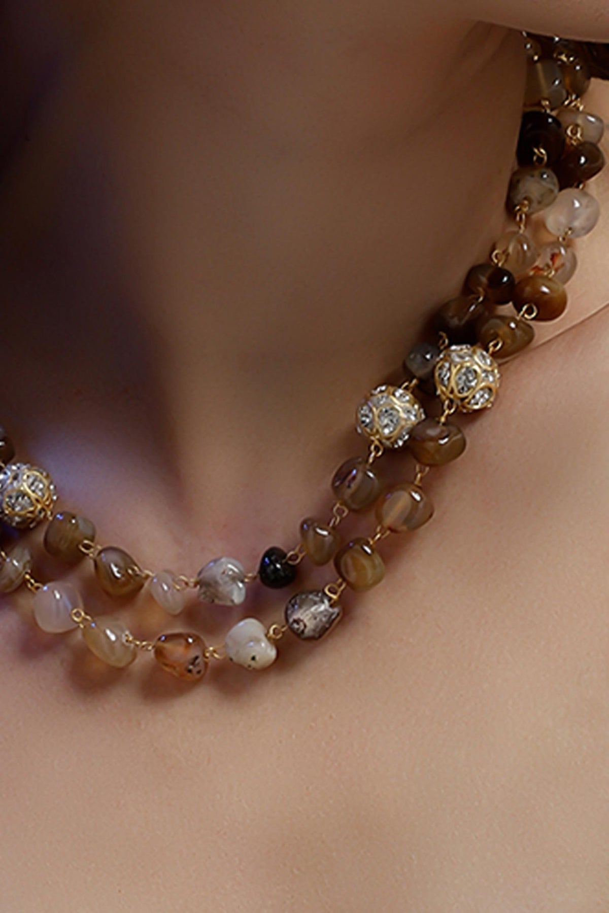 Gold Plated Layered Necklace 