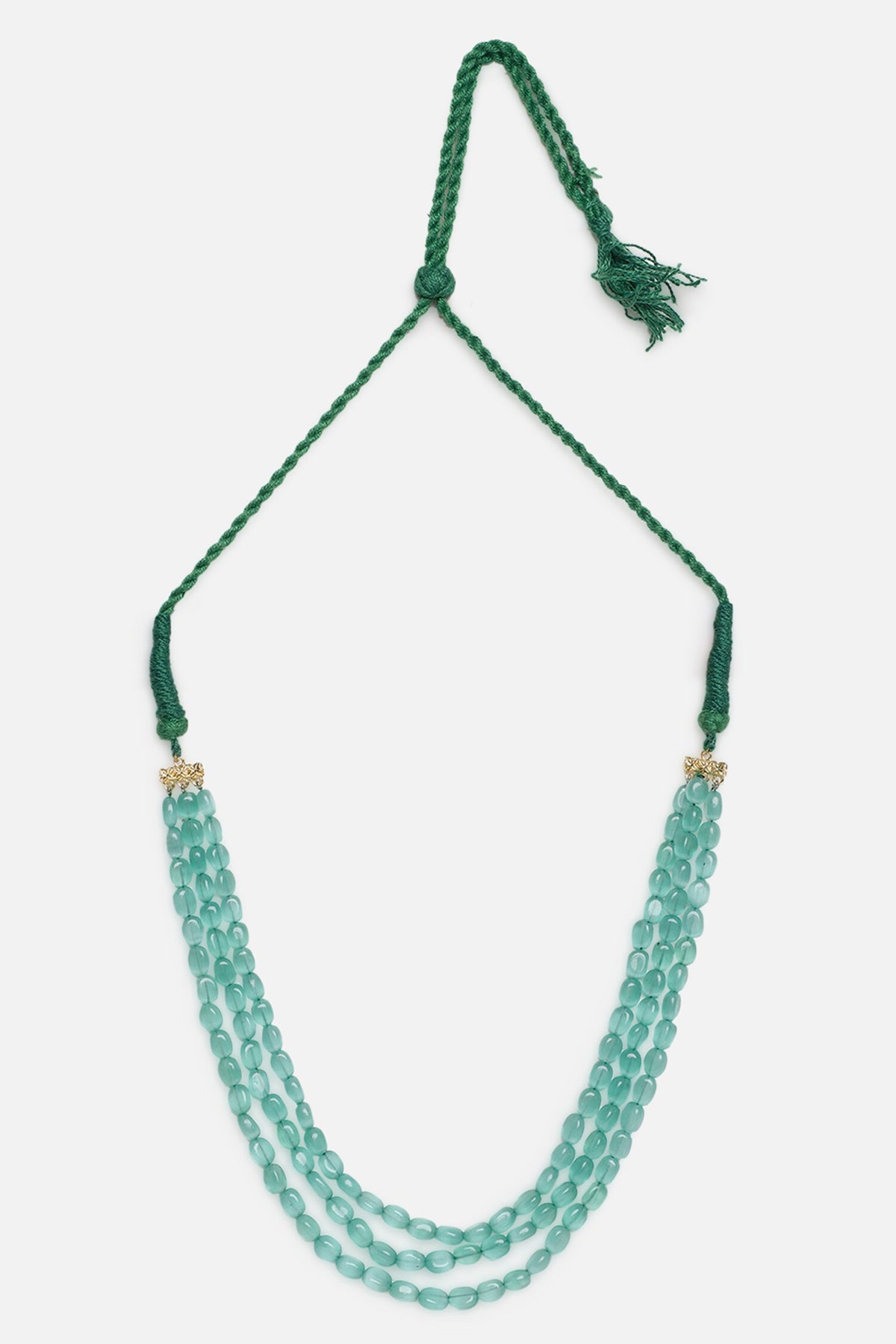 Natural Stone Embellished Layered Necklace 