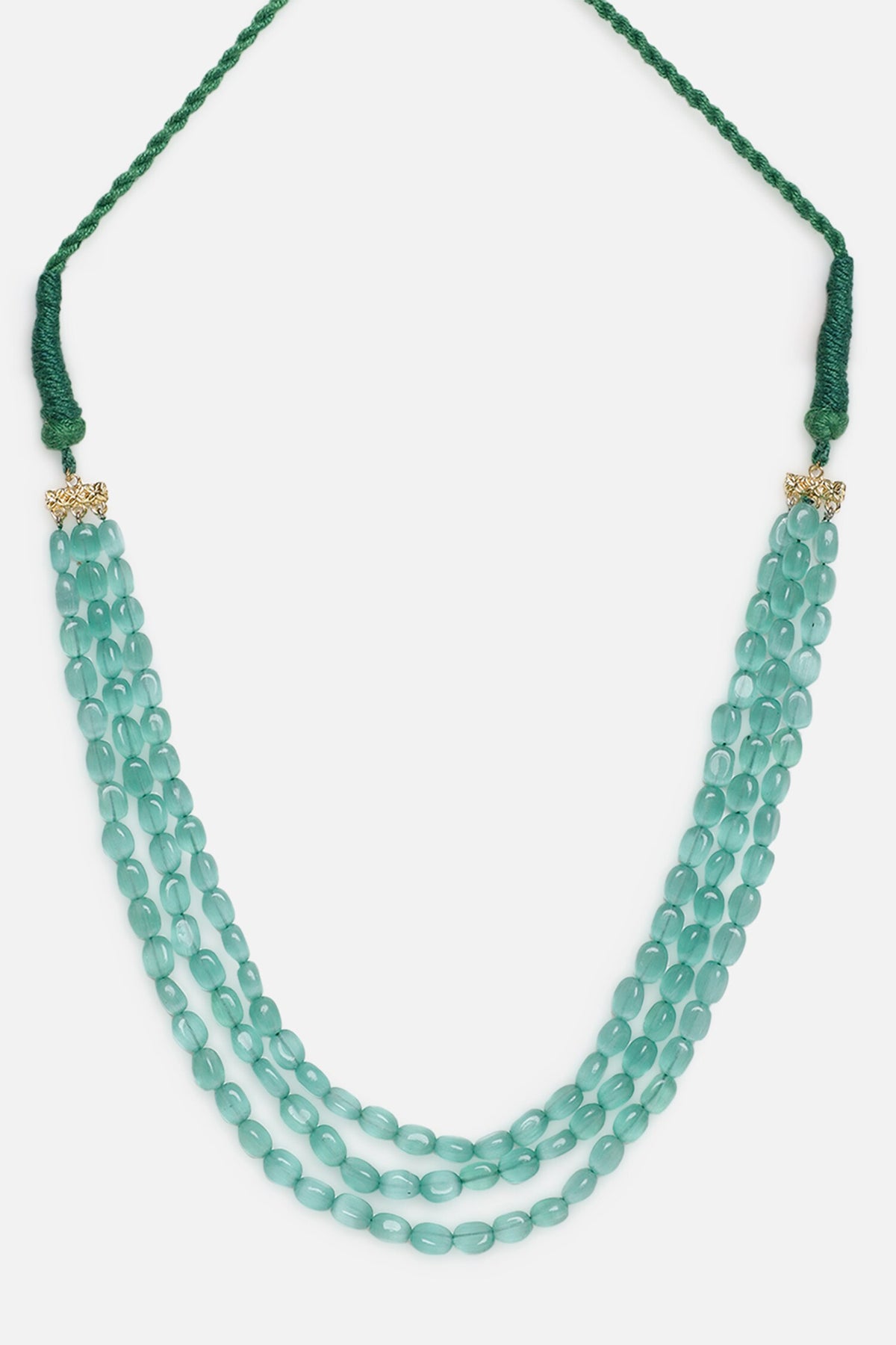 Natural Stone Embellished Layered Necklace 