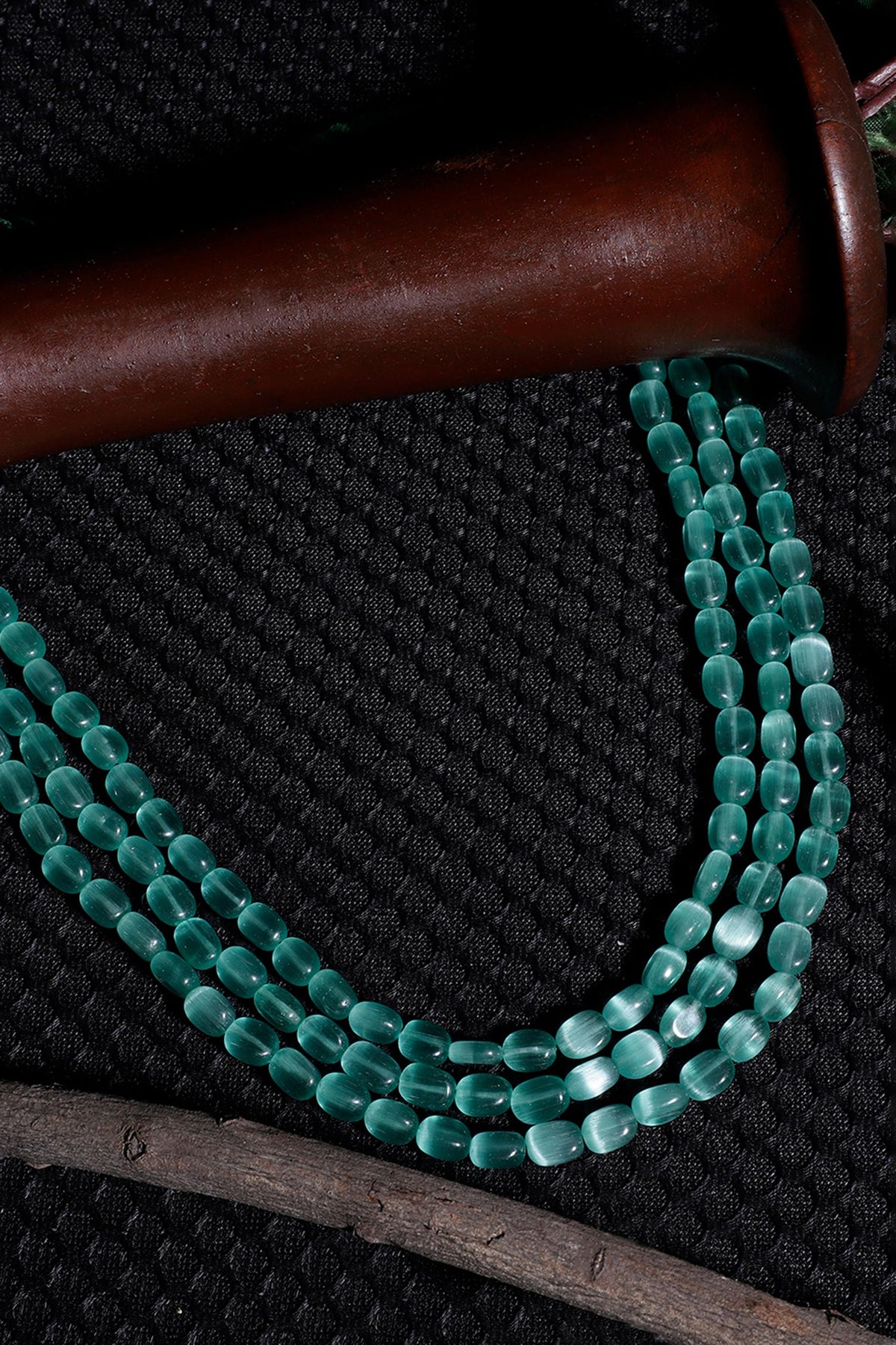 Natural Stone Embellished Layered Necklace 