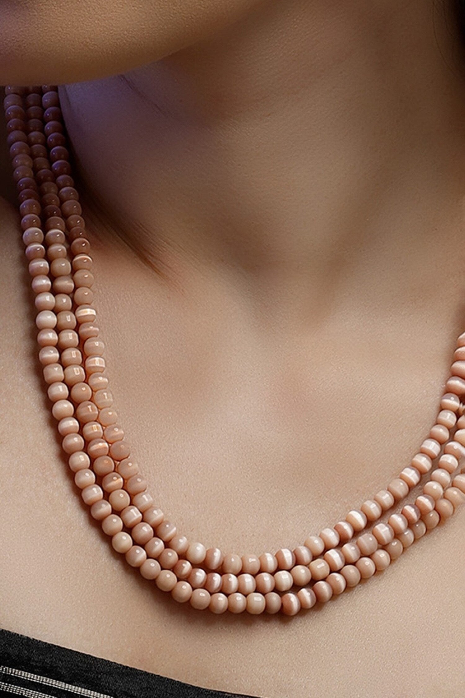 Natural Stone Layered Necklace 