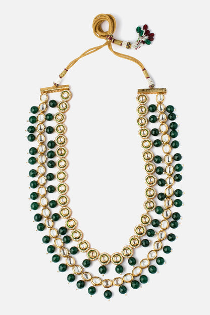 Kundan & Polki Gold Layered Necklace 