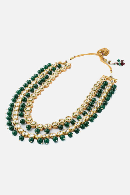 Kundan & Polki Gold Layered Necklace 