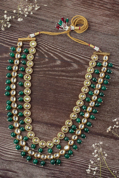 Kundan & Polki Gold Layered Necklace 