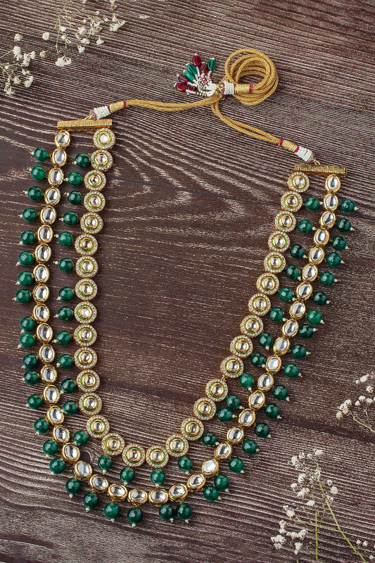 Kundan & Polki Gold Layered Necklace 