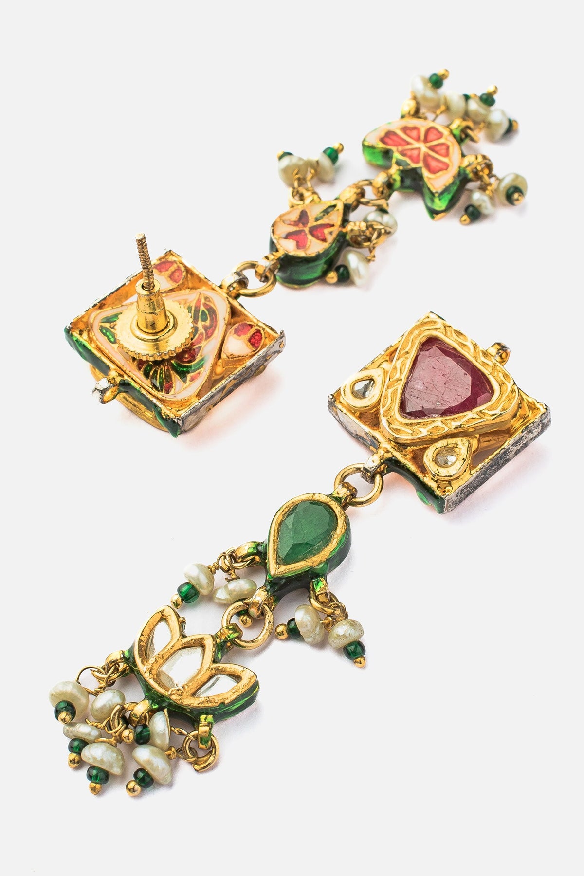 Gold Multi Color Kundan Choker Set 