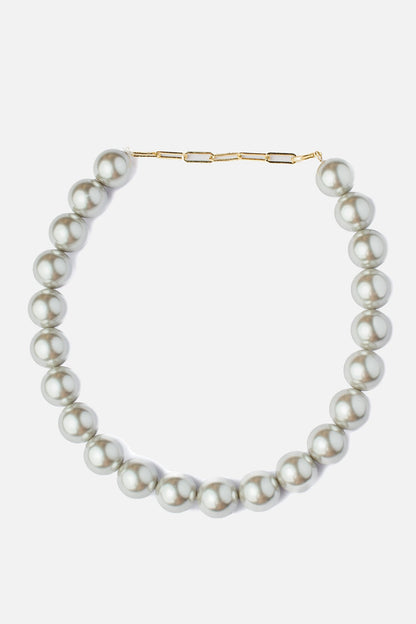 Grey Pearl Embellished Choker 