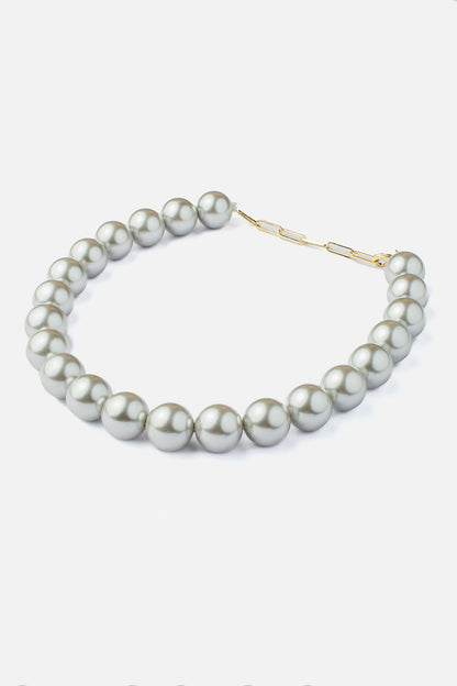 Grey Pearl Embellished Choker 