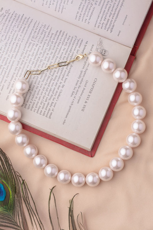 Gold Plated Pearl Choker 