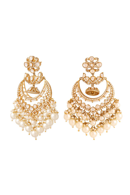 Kundan Pearl Chandbalis 