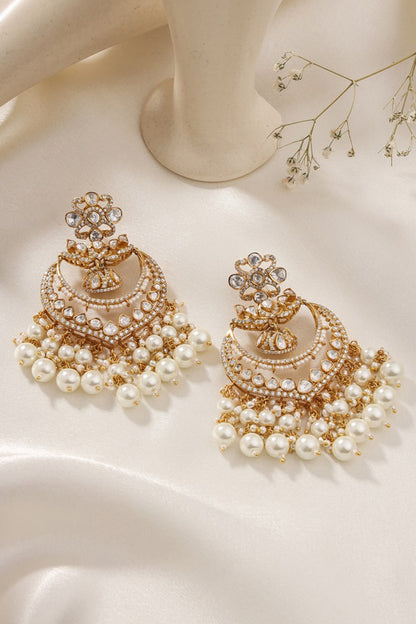 Kundan Pearl Chandbalis 
