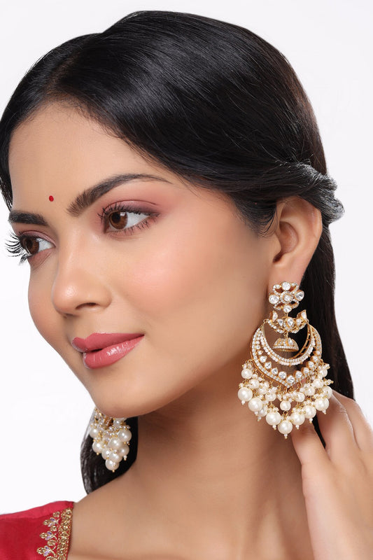 Kundan Pearl Chandbalis 
