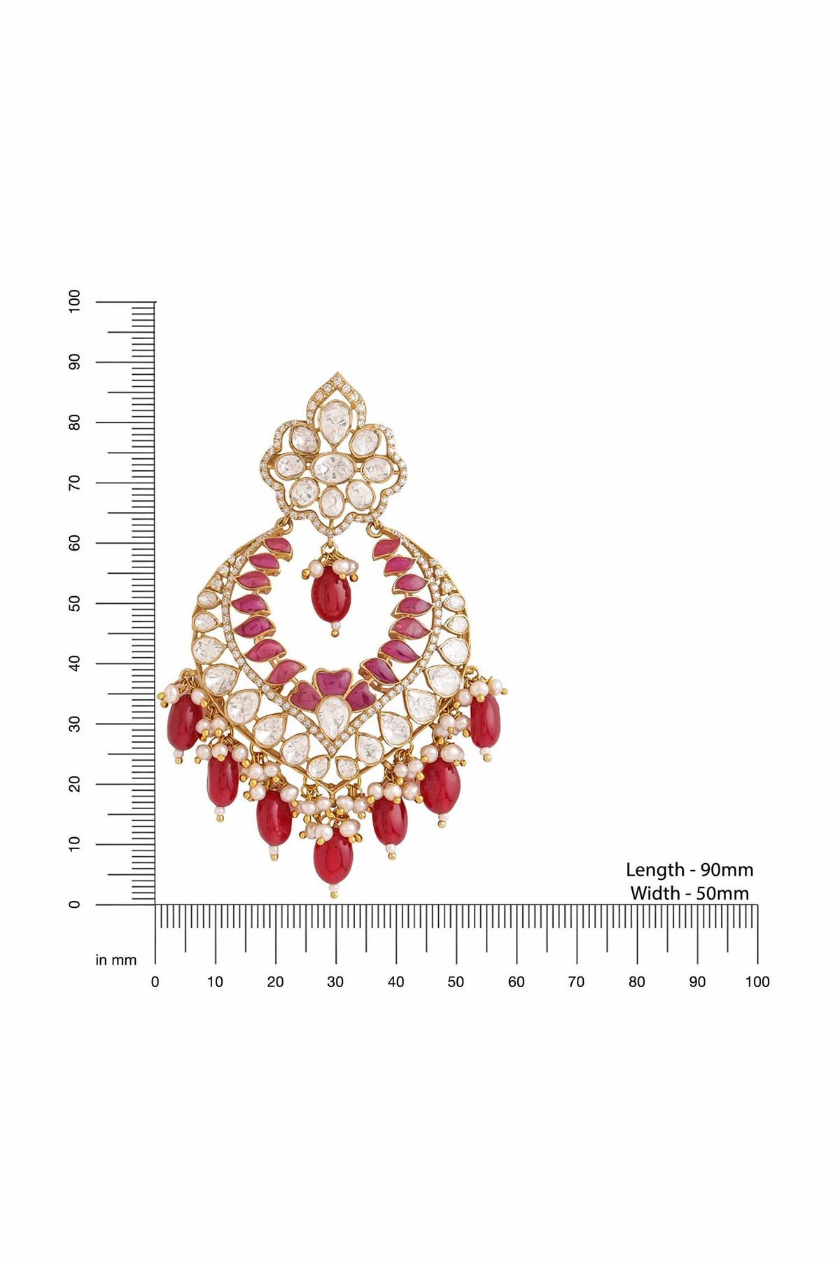 Kundan & Bead Embellished Chandbalis 