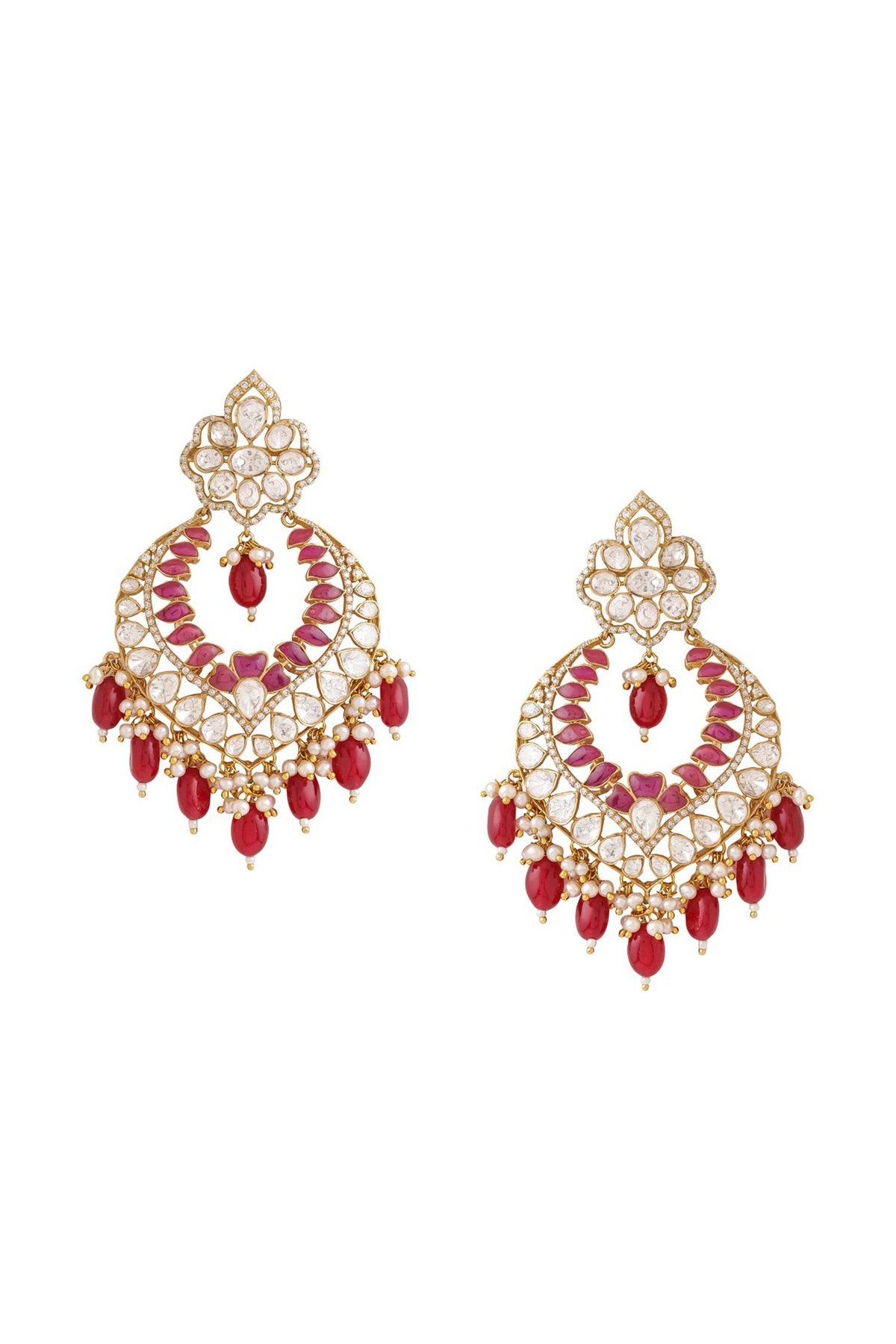 Kundan & Bead Embellished Chandbalis 