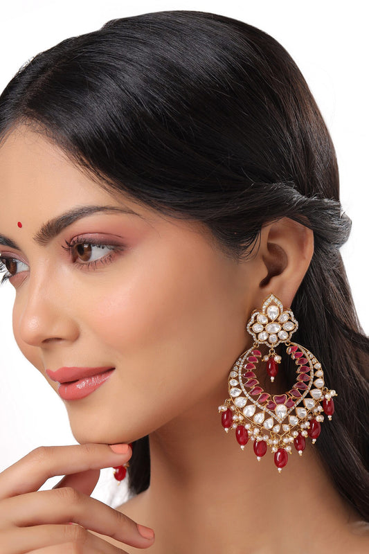 Kundan & Bead Embellished Chandbalis 