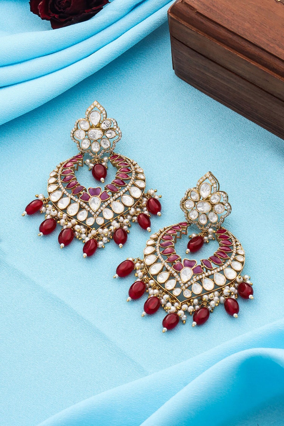 Kundan & Bead Embellished Chandbalis 