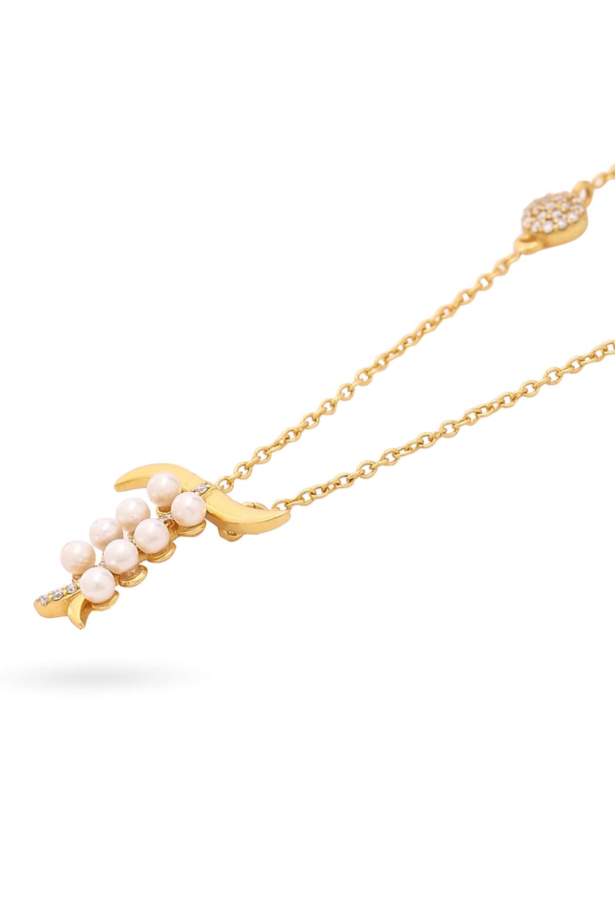 Gold T Shaped Pendant Necklace 