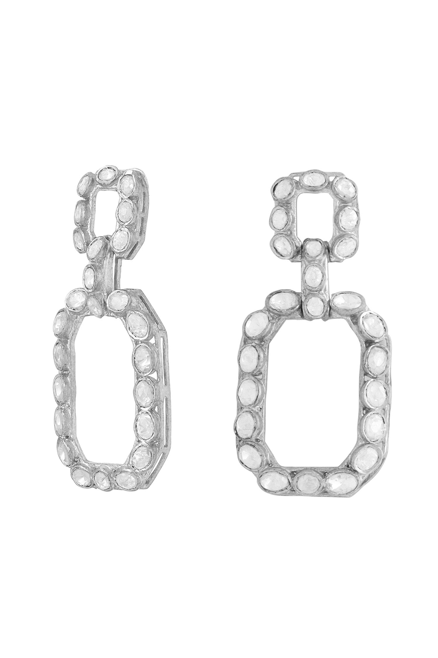 Stone Embellished Dangler Earrings 