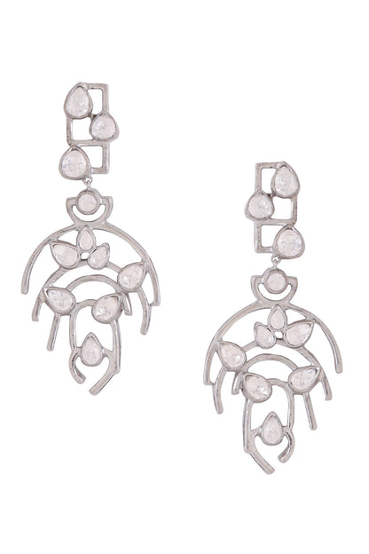 Stone Embellished Dangler Earrings 