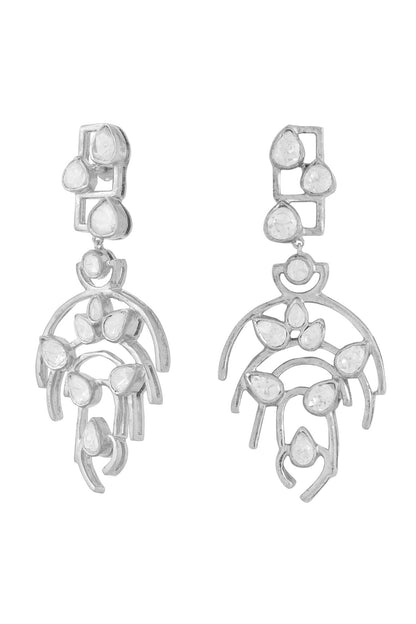 Stone Embellished Dangler Earrings 