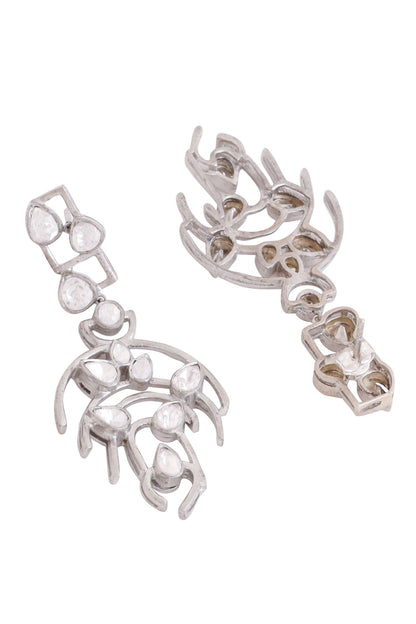Stone Embellished Dangler Earrings 