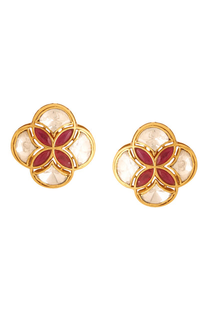Gold Geometric Cutwork Choker Set 