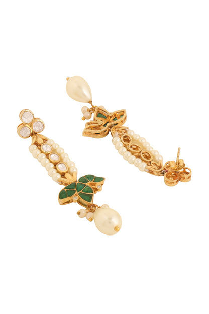Floral Pendant Necklace & Earring Set 