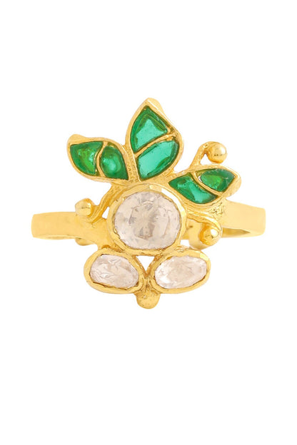 Floral Shaped Gold Ring 