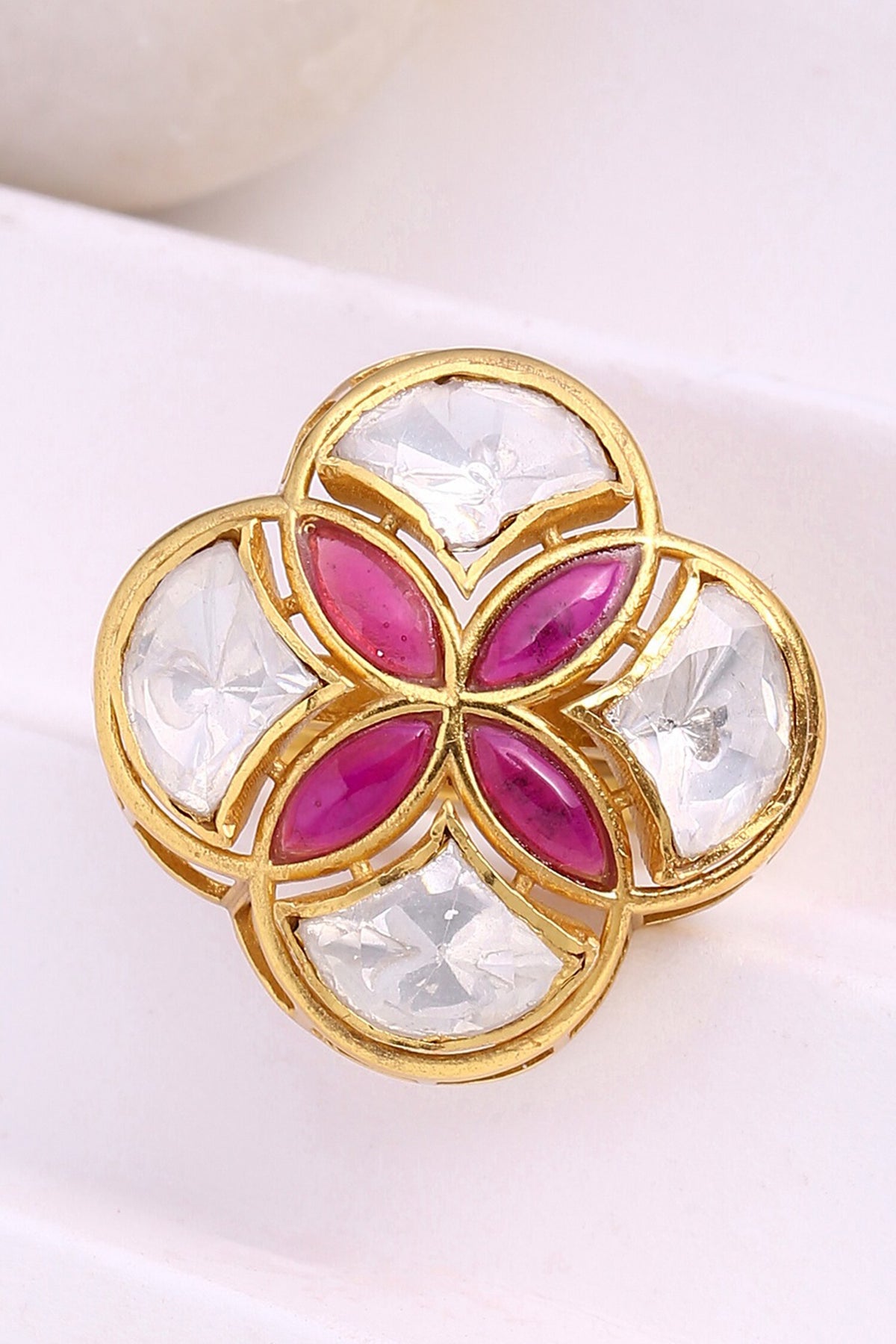 Gold Geometric Shaped Ring 