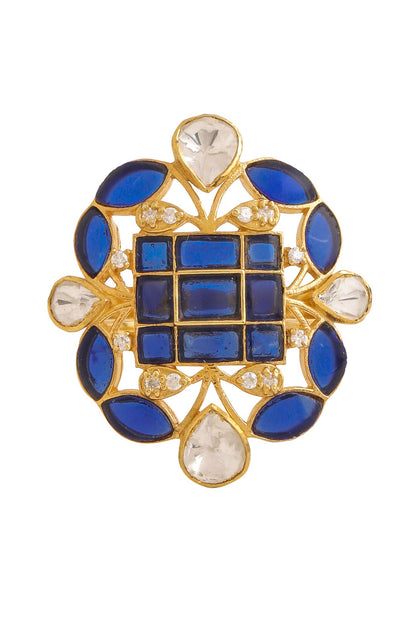 Gold Abstract Shaped Ring 