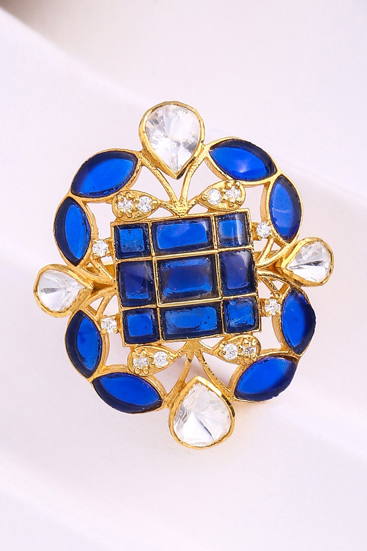 Gold Abstract Shaped Ring 