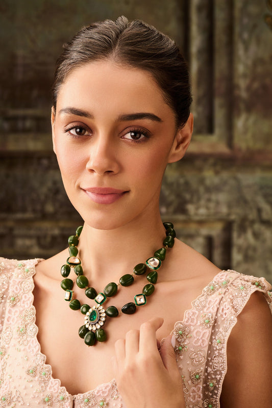 Polki & Natural Stone Necklace 