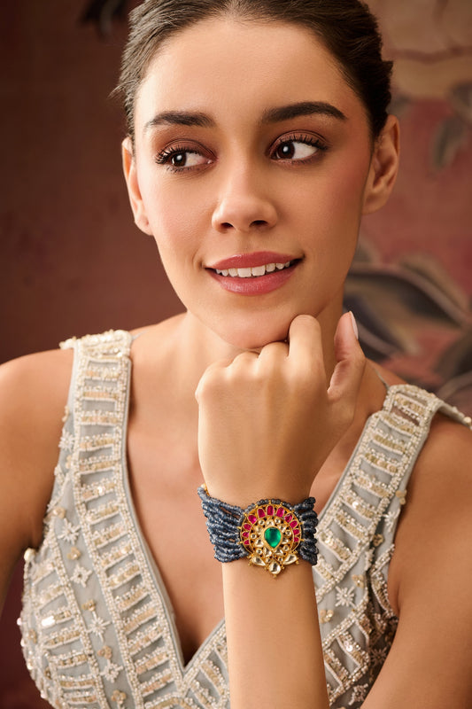 Kundan & Onyx Designer Bracelet 