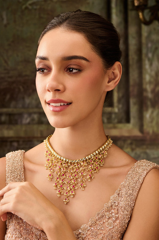 Kundan & Pearl Jaal Necklace 