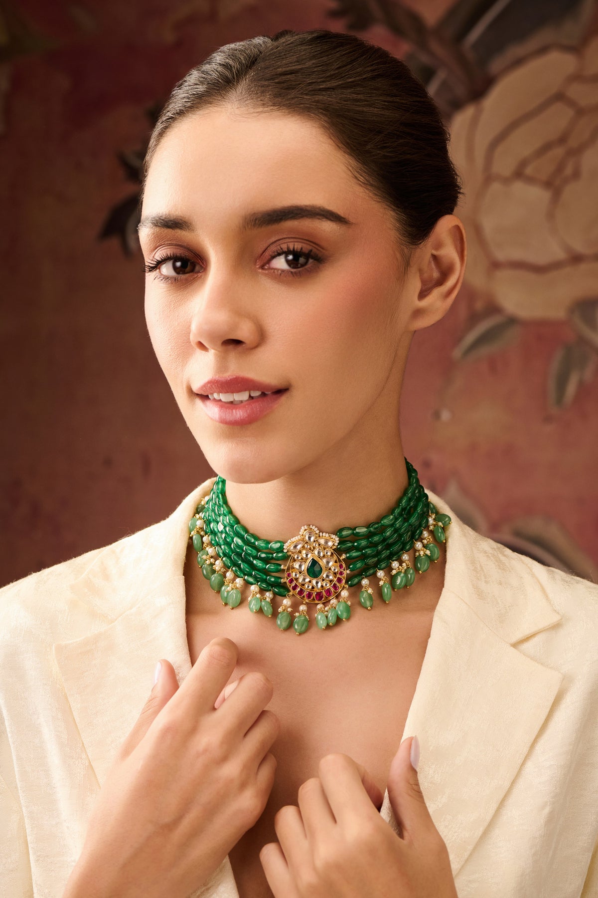 Kundan & Natural Stone Choker Necklace 