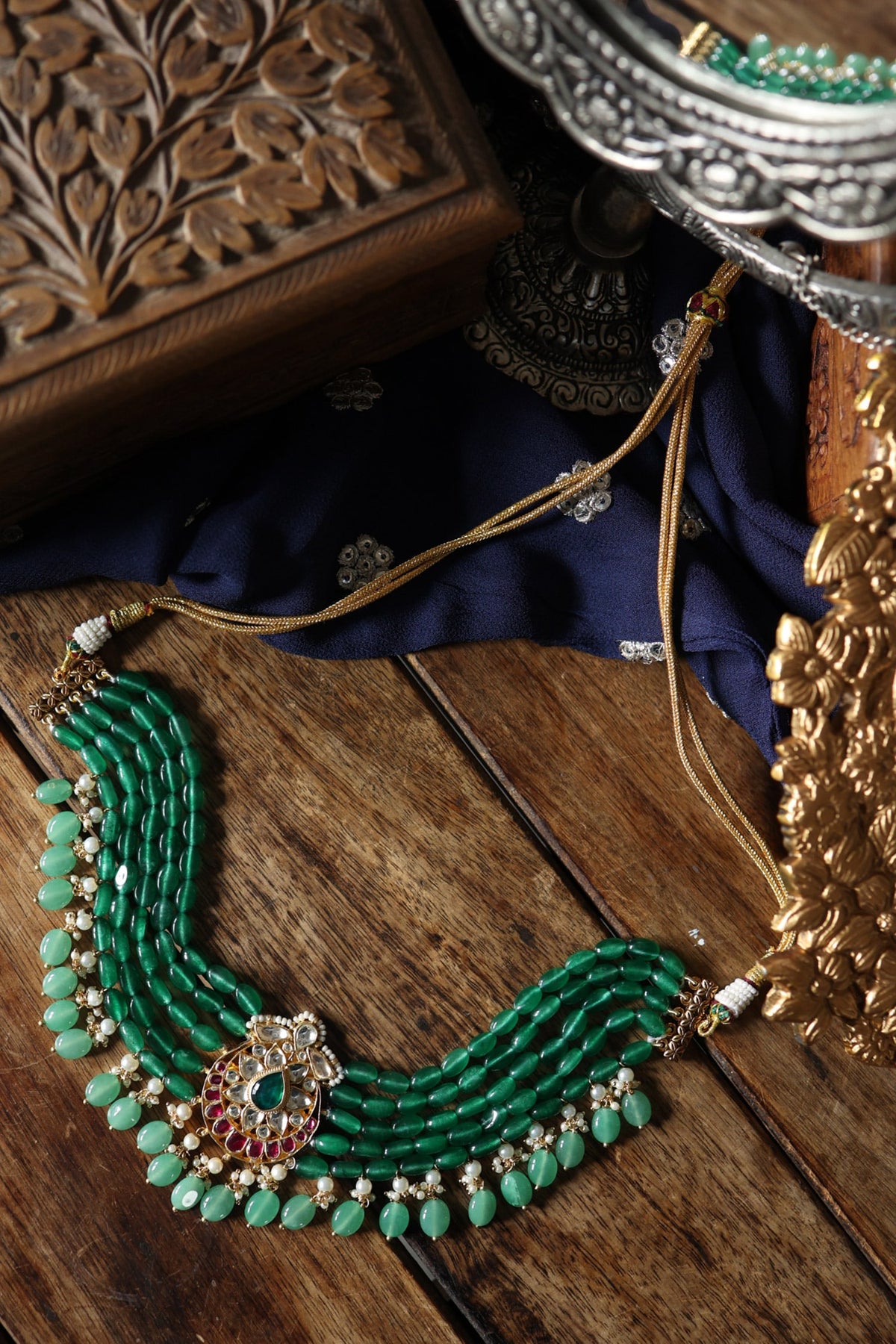 Kundan & Natural Stone Choker Necklace 