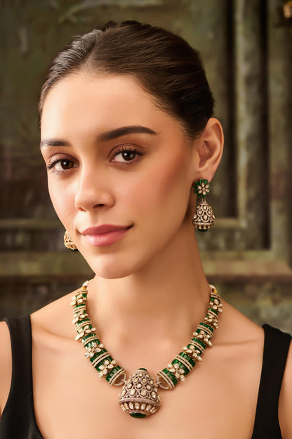Polki Studded Necklace Set 