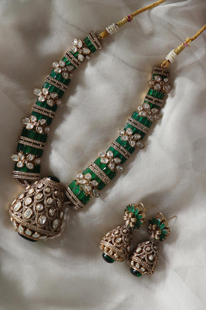 Polki Studded Necklace Set 