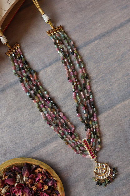 Kundan Multi Color Pendant Necklace 