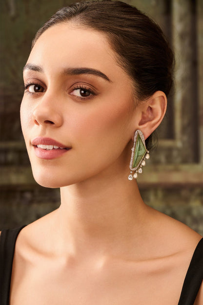 Polki Stone Embellished Earrings 