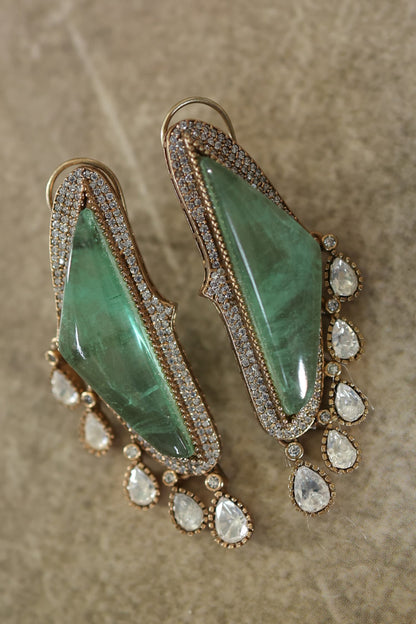 Polki Stone Embellished Earrings 