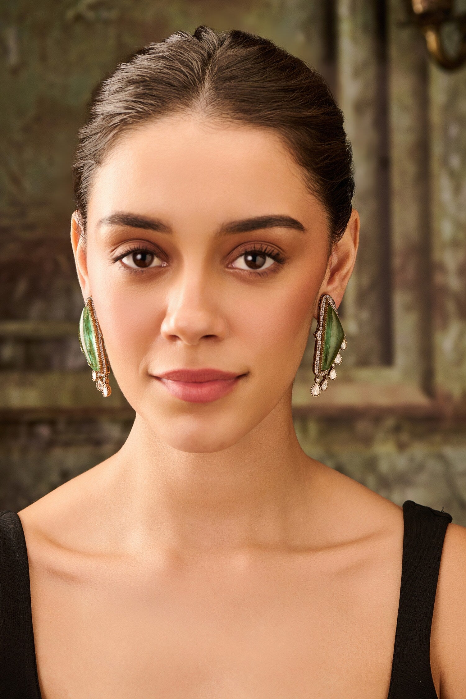 Polki Stone Embellished Earrings 