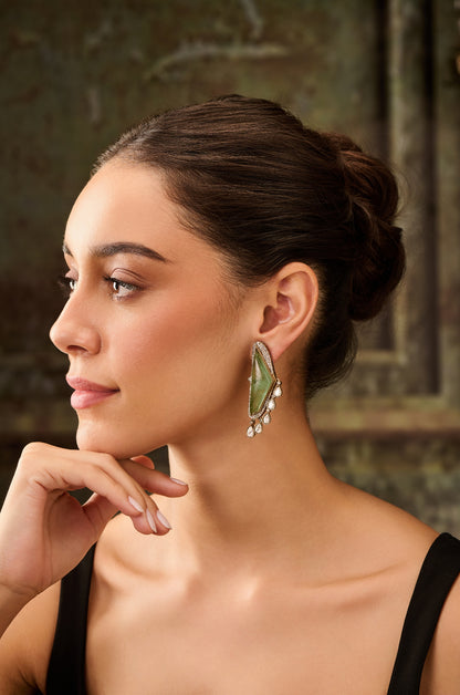 Polki Stone Embellished Earrings 
