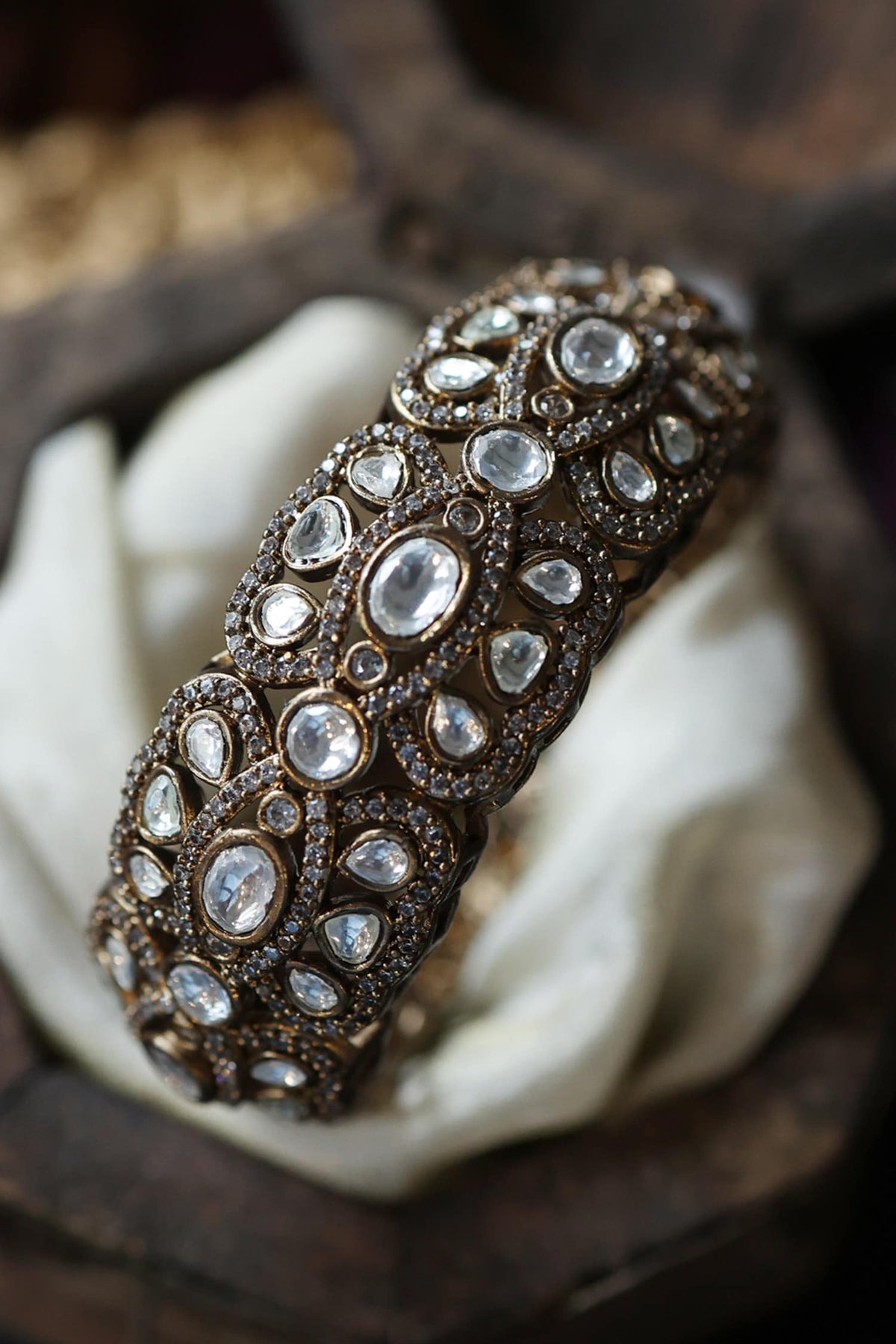 Victorian Polki Embellished Bangle 