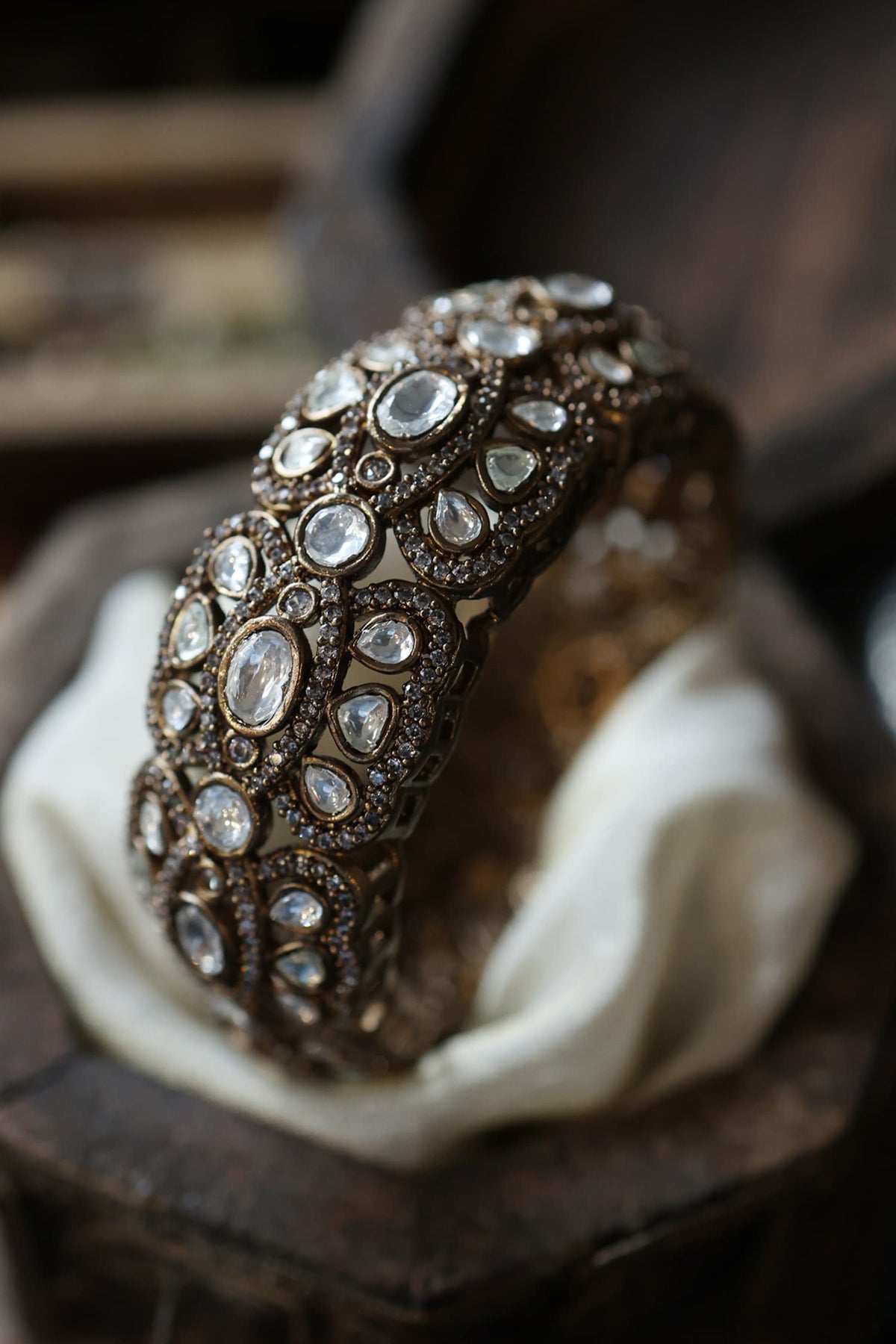 Victorian Polki Embellished Bangle 