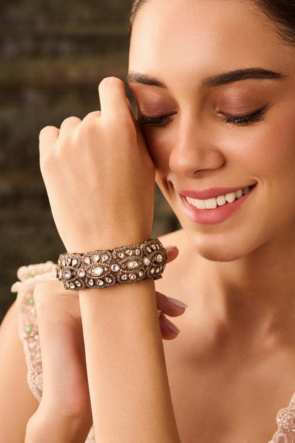 Victorian Polki Embellished Bangle 