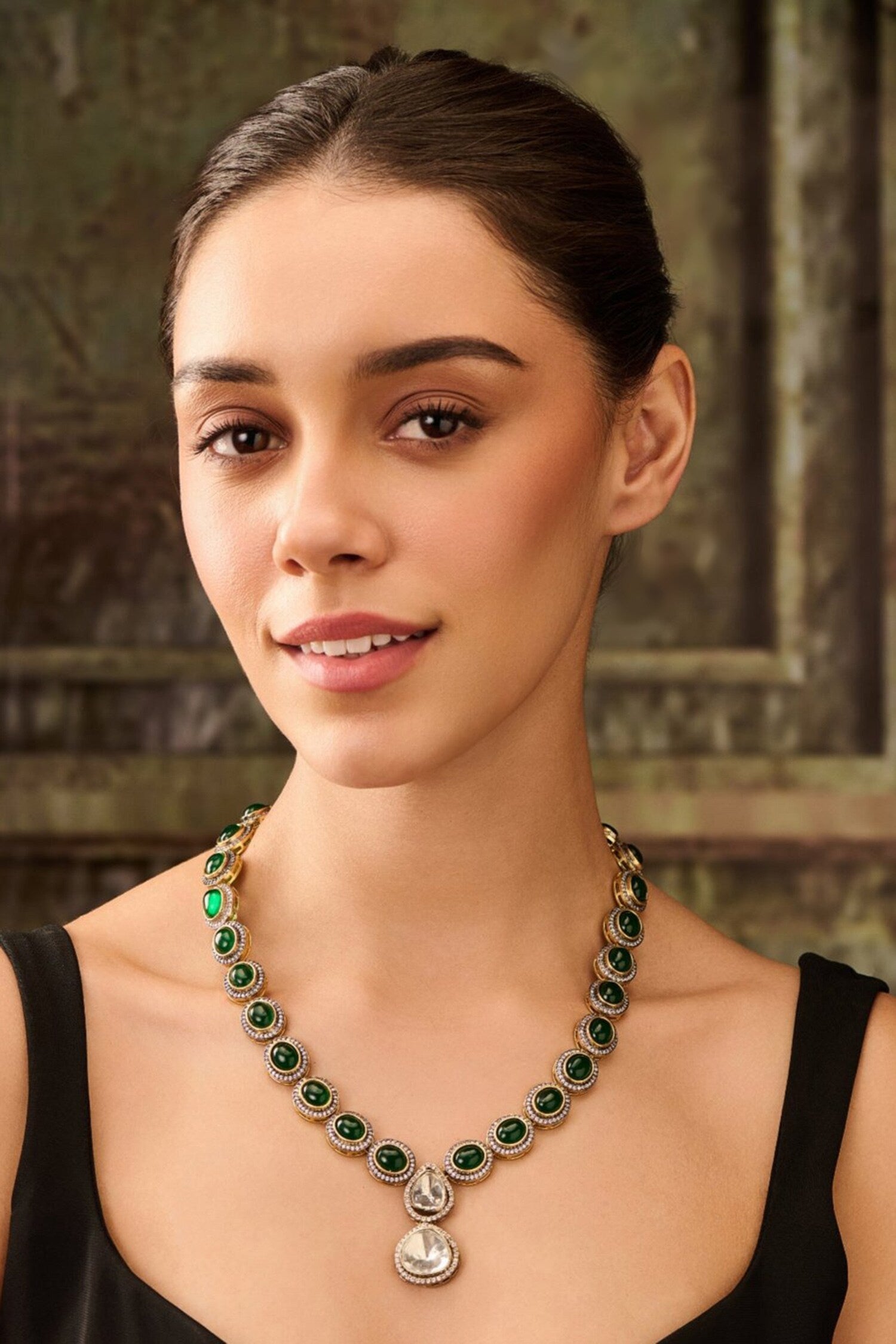 Polki Jade Stone Necklace 