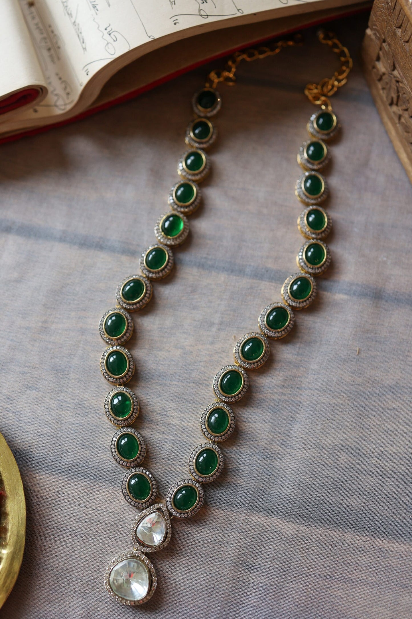 Polki Jade Stone Necklace 