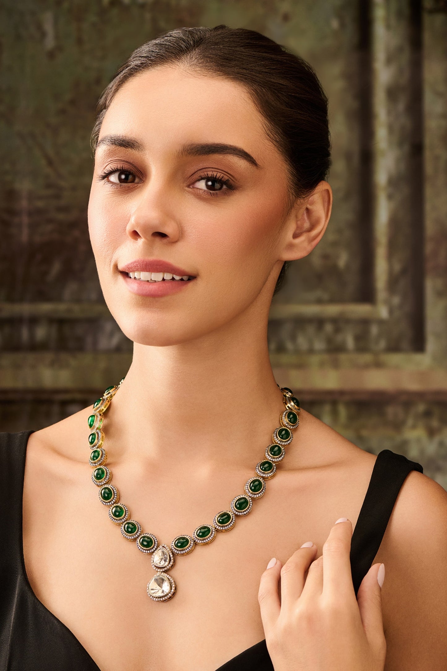 Polki Jade Stone Necklace 